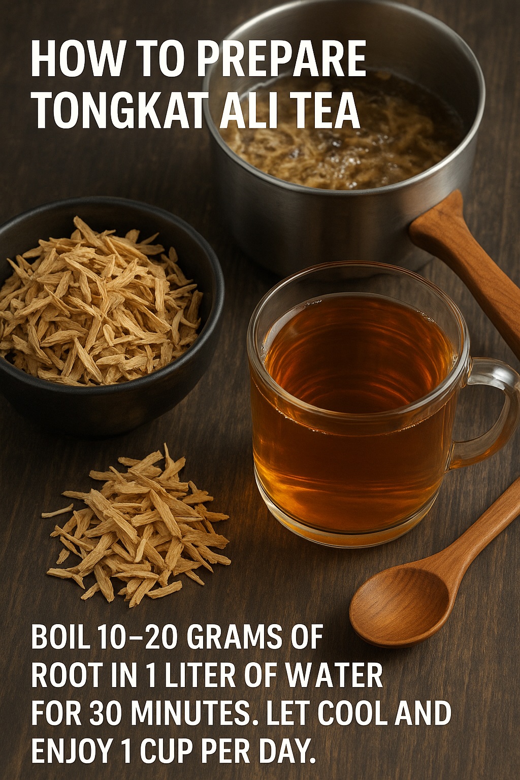 Tongkat Ali Tea Brewing Steps